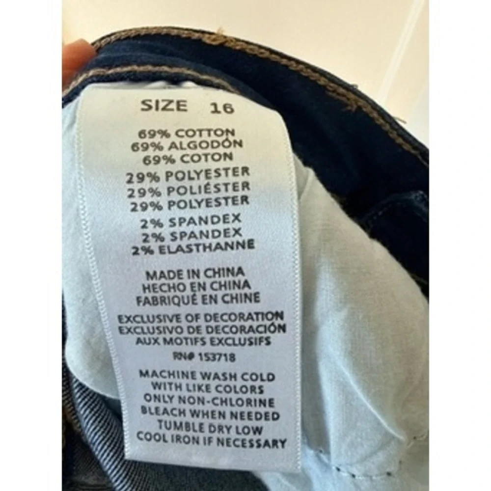 Joe's Jeans Kids Girls The Rocker Mid Rise Ankle Skinny Jeans Blue Size‎ 16 NWT